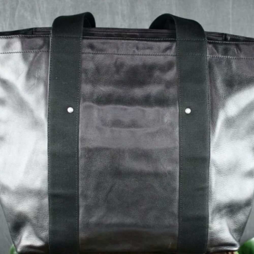 NWT Jack Spade Leather Tote Bag Sample Prototype & L.L. Bean Storage Bag - Picture 5 of 14